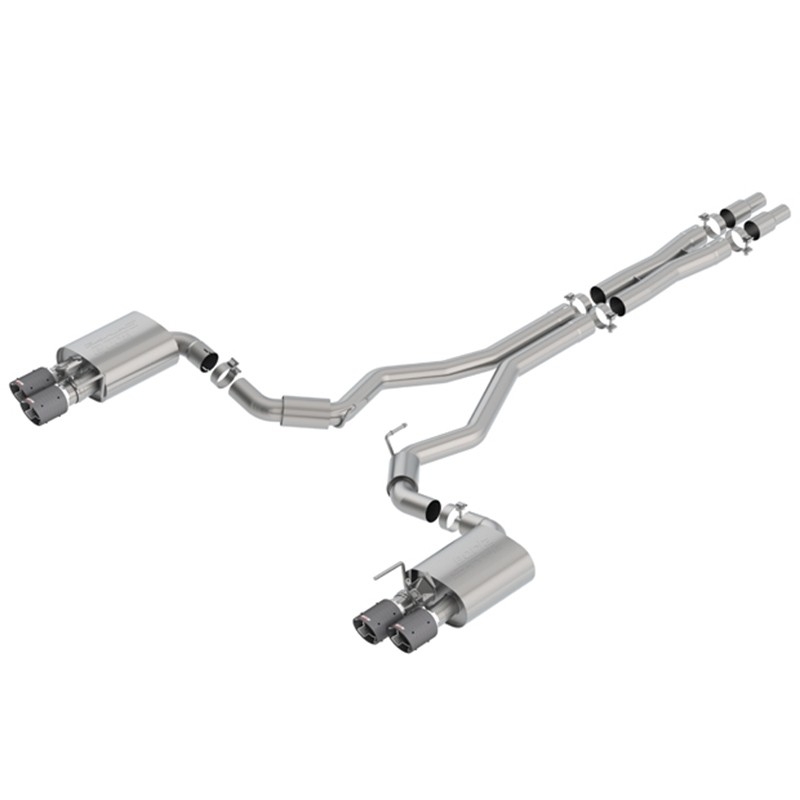 Borla | Cat-Back Exhaust S-Type sans valves - Mustang GT - 2018-2022 BORLA Cat-Back Exhausts