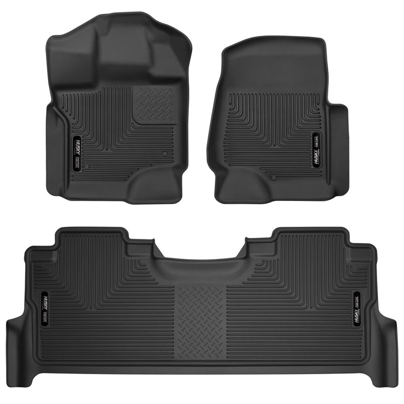 Husky Liners | X-act Contour Front/2nd Seat Floor Liners - F-150 / Lightning 2021-2025 Husky Liners Tapis Protecteur