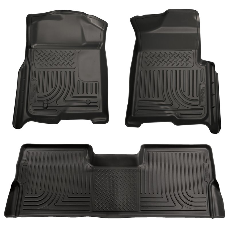 Husky Liners | Front/2nd Seat Floor Liners (Footwell Coverage) - F-250 / F-350 / F-450 / F-550 2008-2010 Husky Liners Tapis P...