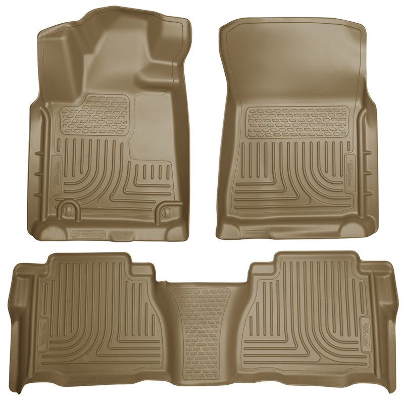 Husky Liners | Front/2nd Seat Floor Liners (Footwell Coverage) - Tundra 4.0L / 4.6L / 5.7L 2010-2011 Husky Liners Tapis Prote...