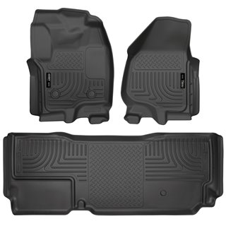 Husky Liners | Front/2nd Seat Floor Liners (Footwell Coverage) - F-250 / F-350 6.2L / 6.7L 2012-2016 Husky Liners Tapis Prote...