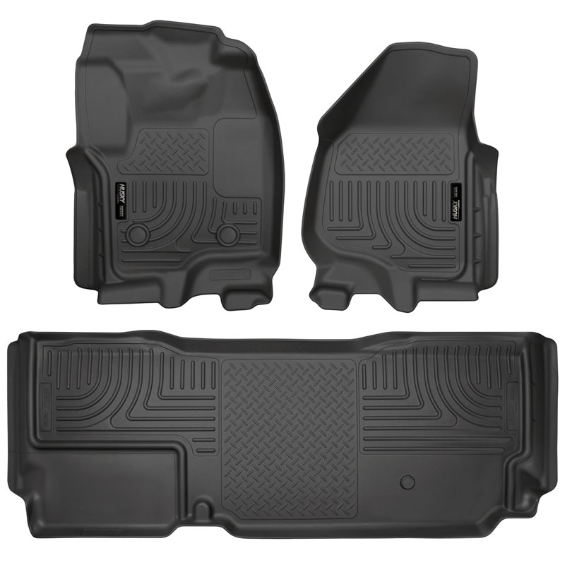 Husky Liners | Front/2nd Seat Floor Liners (Footwell Coverage) - F-250 / F-350 6.2L / 6.7L 2012-2016 Husky Liners Tapis Prote...