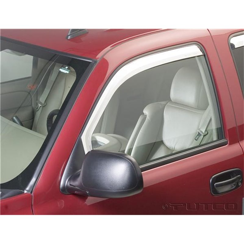 Putco | Element Chrome Window Visor In Channel - Cadillac / Chevrolet / GMC 2000-2006 Putco Side Window Deflectors