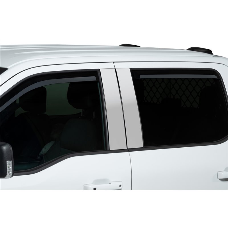 Putco | Element Chrome Window Visor Tape On - F-150 2021-2022 Putco Side Window Deflectors