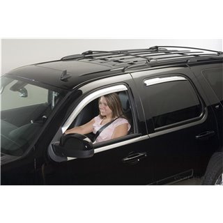 Putco | Element Chrome Window Visor In Channel - Tahoe / Yukon 2007-2014 Putco Side Window Deflectors