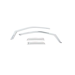 Putco | Element Chrome Window Visor In Channel - F-150 / F-250 / F-350 2015-2022 Putco Side Window Deflectors