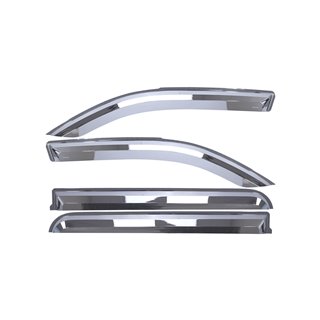 Putco | Element Chrome Window Visor In Channel - Ram 1500 3.0L / 3.6L / 5.7L 2019-2022 Putco Side Window Deflectors