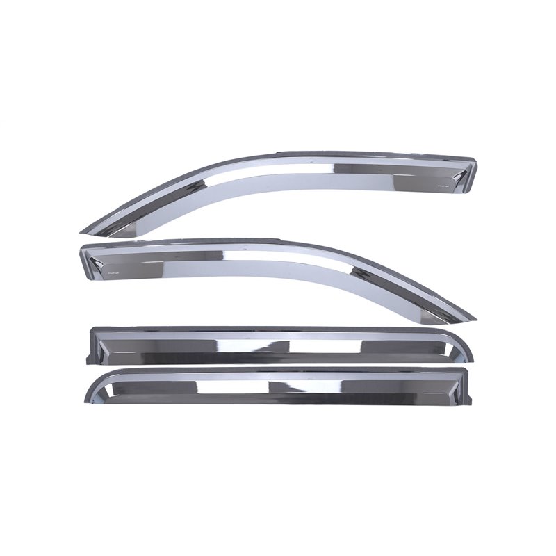 Putco | Element Chrome Window Visor In Channel - Ram 1500 3.0L / 3.6L / 5.7L 2019-2022 Putco Side Window Deflectors