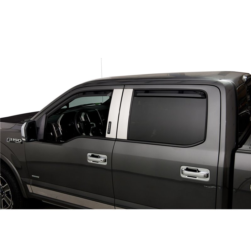 Putco | Element Tinted Window Visor In Channel - F-150 / F-250 / F-350 2015-2022 Putco Side Window Deflectors