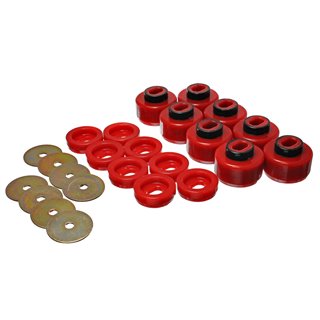 Energy Suspension | Body Mount Set RED - Silverado 1500 / 2500 - 1999 Energy Suspension Bushings & Mounts
