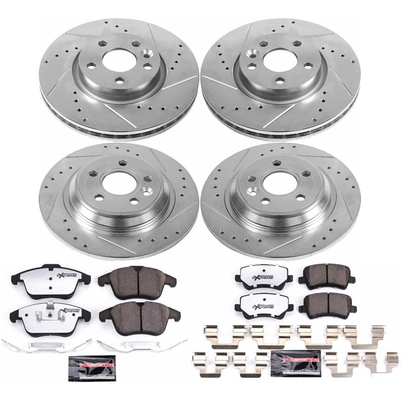 PowerStop | Z36 Severe-Duty Disc Brake Pad & Rotor Kit - Front & Rear - S60 / S80 / V60 / XC70 2008-2018 PowerStop Brake Kits