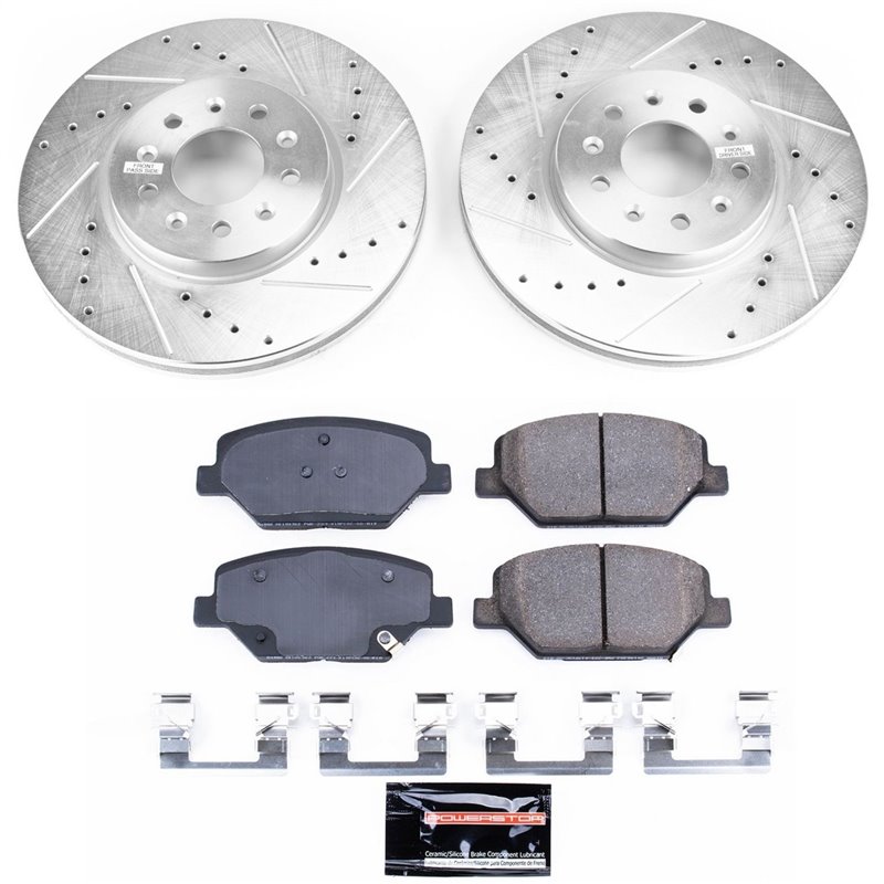 PowerStop | Z23 Evolution Sport Performance Disc Brake Pad & Rotor Kit - Equinox / Terrain 1.5T / 1.6L / 2.0T 2018-2019 Power...