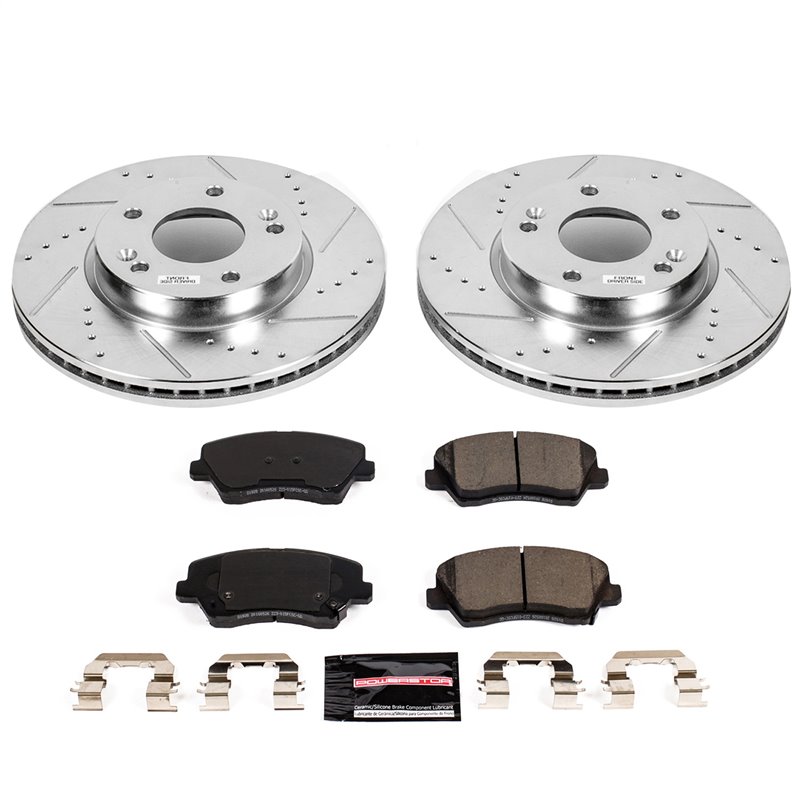 PowerStop | Z23 Evolution Sport Performance Disc Brake Pad & Rotor Kit - Front - Veloster / Forte / Forte5 1.6L / 2.0L 2016-2...