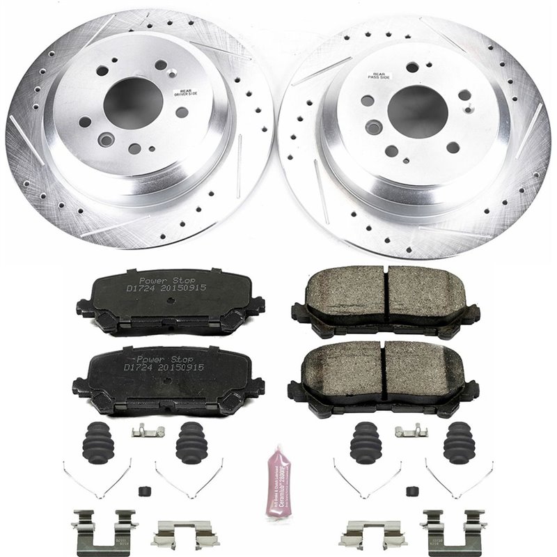 PowerStop | Z23 Evolution Sport Performance Disc Brake Pad & Rotor Kit - Pilot / Ridgeline 3.5L 2016-2019 PowerStop Ensemble ...