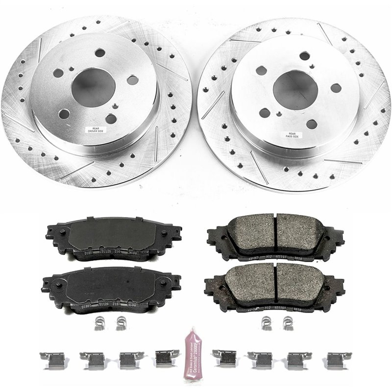 PowerStop | Z23 Evolution Sport Performance Disc Brake Pad & Rotor Kit - Rear - Lexus / Toyota 2015-2021 PowerStop Brake Kits