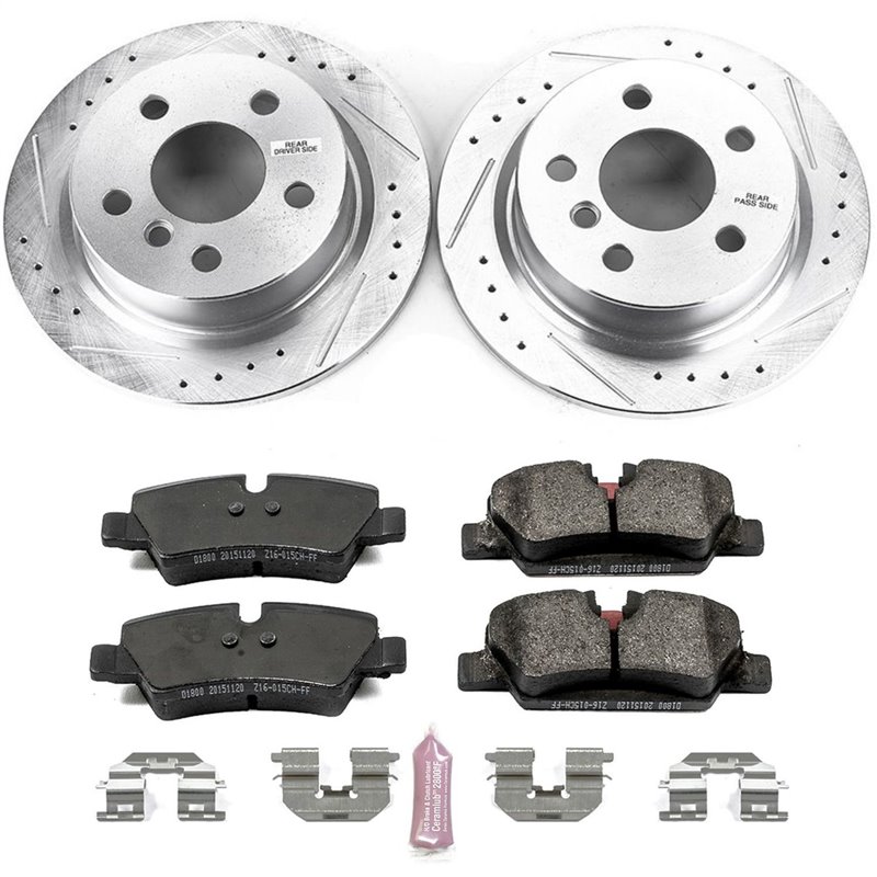 PowerStop | Z23 Evolution Sport Performance Disc Brake Pad & Rotor Kit - Rear - Cooper 1.5T / 1.6T / 2.0T 2014-2021 PowerStop...