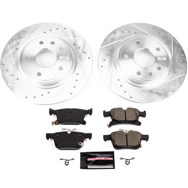 PowerStop | Z23 Evolution Sport Performance Disc Brake Pad & Rotor Kit - Rear - Pacifica / Voyager 3.6L 2017-2021 PowerStop B...