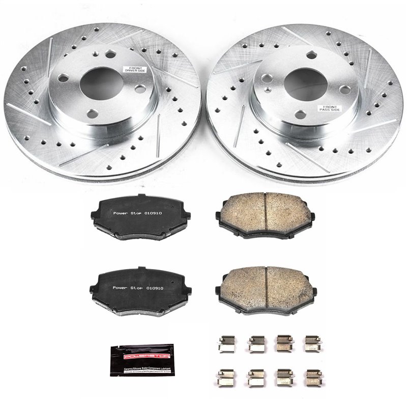 PowerStop | Z23 Evolution Sport Performance Disc Brake Pad & Rotor Kit - Mazda MX-5 Miata 1.8L 1994-2002 PowerStop Ensemble d...