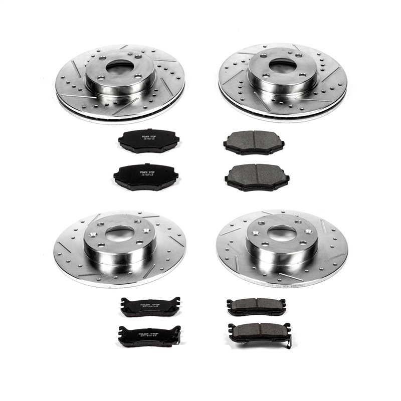 PowerStop | Z23 Evolution Sport Performance Disc Brake Pad & Rotor Kit - Mazda MX-5 Miata 1.8L 1994-2002 PowerStop Ensemble d...