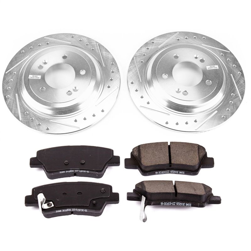 PowerStop | Z23 Evolution Sport Performance Disc Brake Pad & Rotor Kit - Rear - Tucson / Sportage 2.0L / 2.4L 2017-2021 Power...