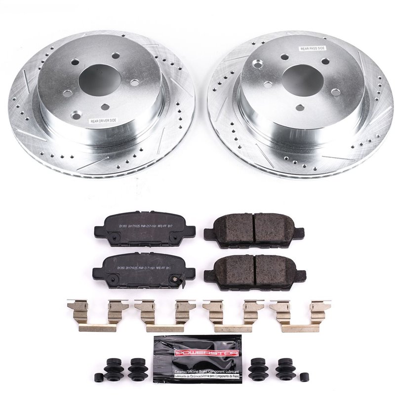 PowerStop | Z23 Evolution Sport Performance Disc Brake Pad & Rotor Kit - Rear - Infiniti 2014-2021 PowerStop Brake Kits