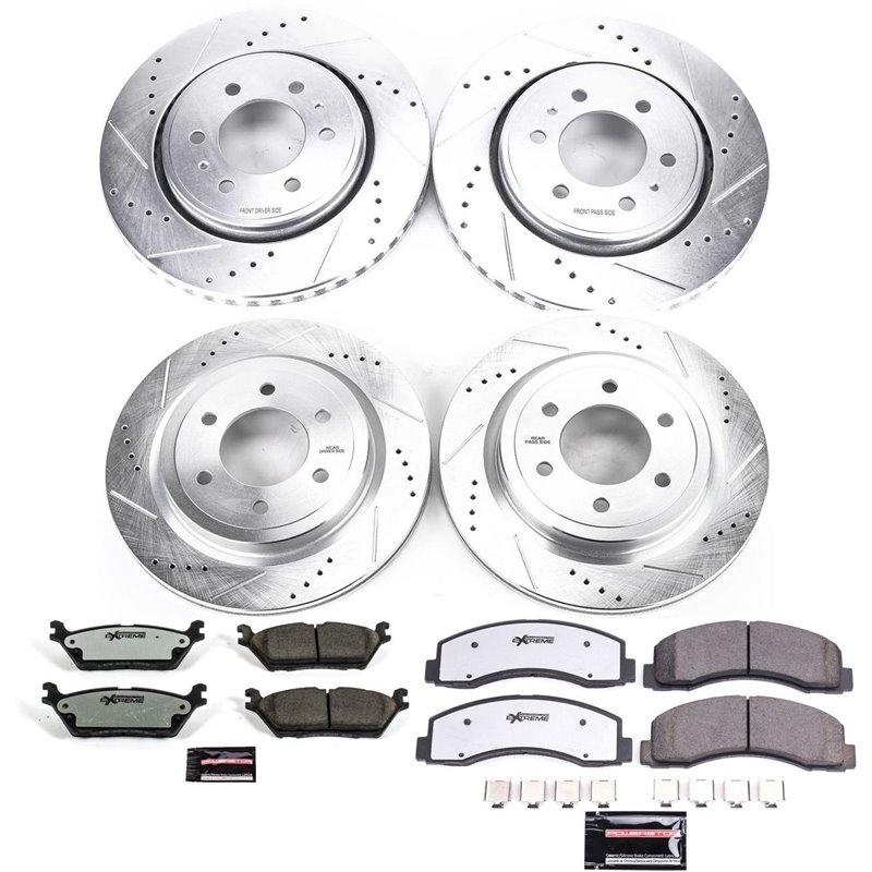 PowerStop | Z36 Severe-Duty Disc Brake Pad & Rotor Kit - Front & Rear - Expedition / F-150 / Navigator 2018-2021 PowerStop Br...