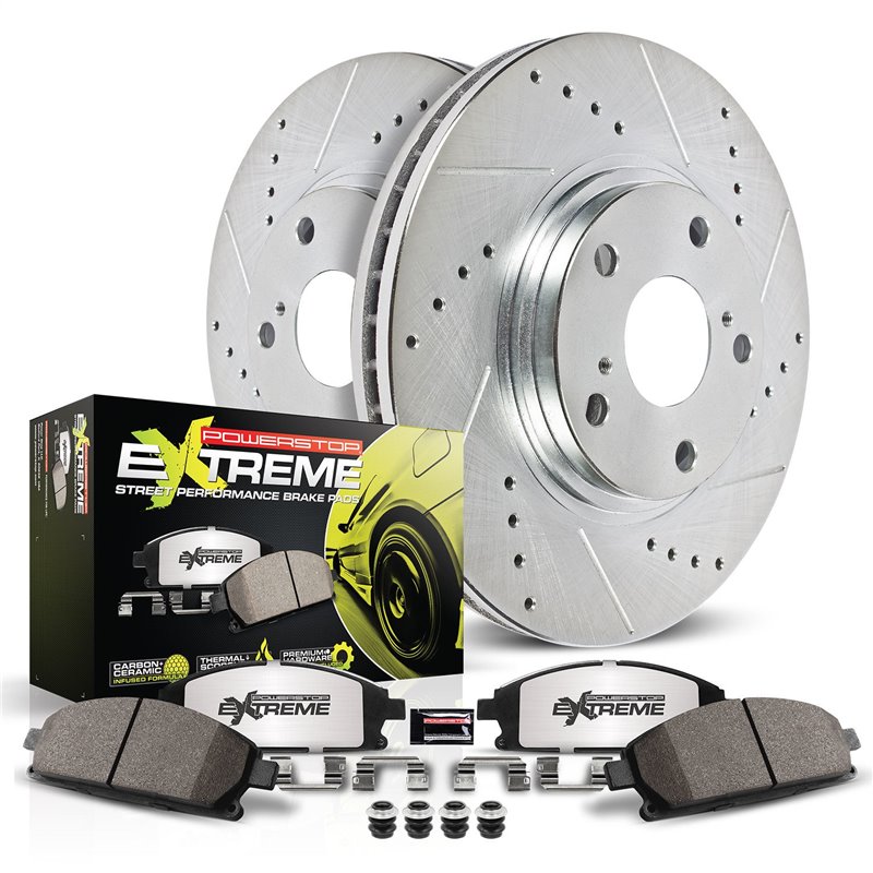PowerStop | Z26 Street Warrior Disc Brake Pad & Rotor Kit - Rear - Q40 / QX50 / 370Z / Maxima 3.7L / 3.5L 2014-2021 PowerStop...