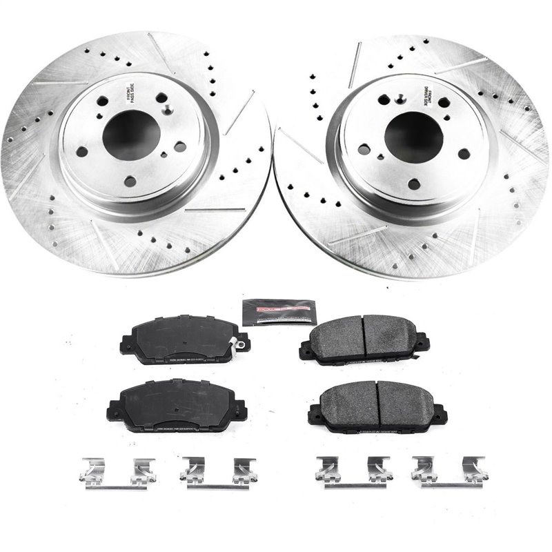 PowerStop | Z23 Evolution Sport Performance Disc Brake Pad & Rotor Kit - Accord 2.0L / 1.5T / 2.0T 2018-2019 PowerStop Ensemb...