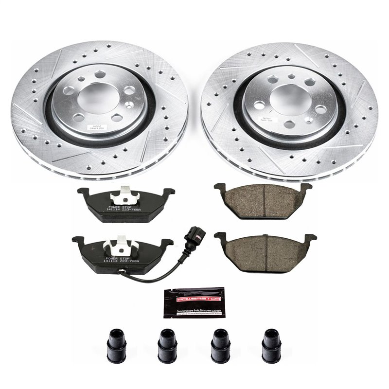 PowerStop | Z23 Evolution Sport Performance Disc Brake Pad & Rotor Kit - Front - Beetle / Golf / Jetta 1.9L / 2.0L 1999-2006 ...