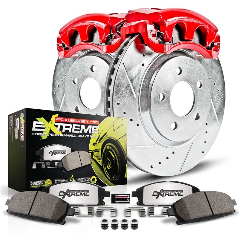 PowerStop | Z26 Extreme Street Warrior Disc Brake Pad/Caliper & Rotor Kit - Rear - ILX / Civic 2006-2015 PowerStop Brake Kits