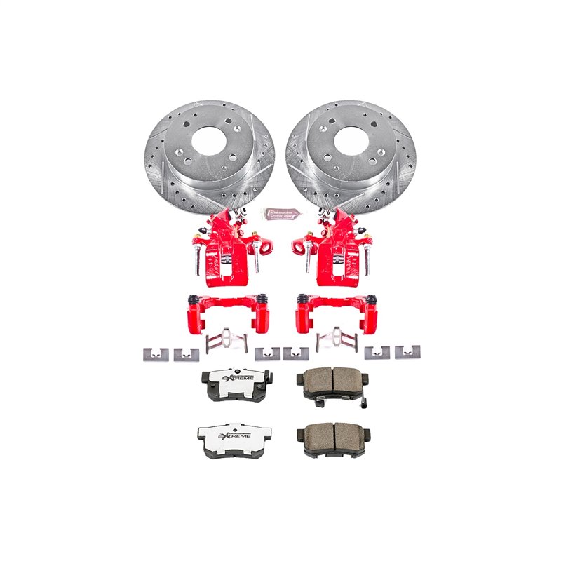 PowerStop | Z26 Extreme Street Warrior Disc Brake Pad/Caliper & Rotor Kit - Rear - ILX / Civic 2006-2015 PowerStop Brake Kits