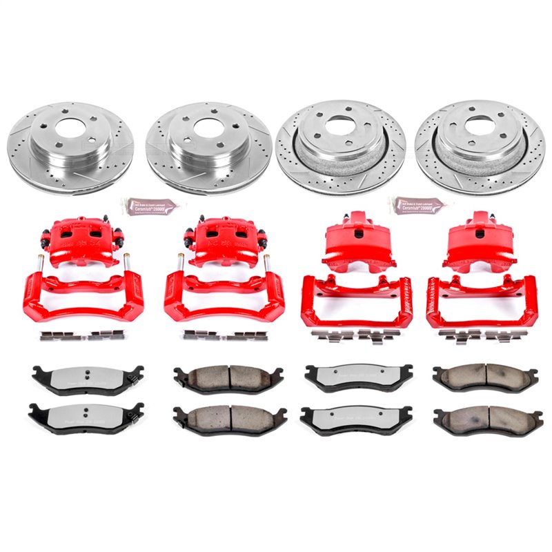 PowerStop | Z36 Extreme Performance Disc Brake Pad/Caliper & Rotor Kit - Front & Rear - Ram 1500 2003-2005 PowerStop Brake Kits