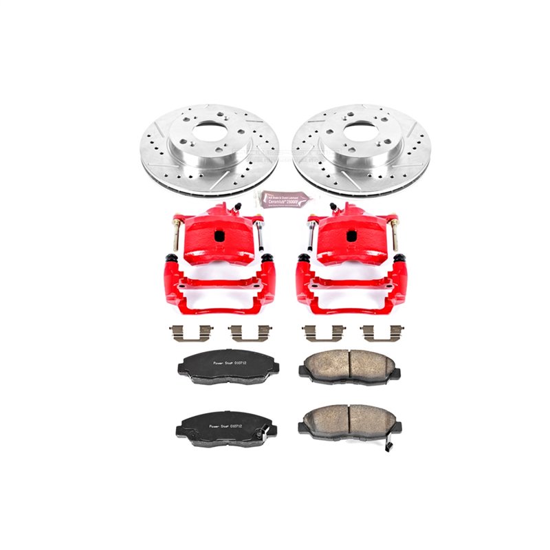 PowerStop | Z23 Evolution Sport Performance Disc Brake Pad/Caliper & Rotor Kit - Civic 1.8L 2006-2011 PowerStop Ensemble de f...