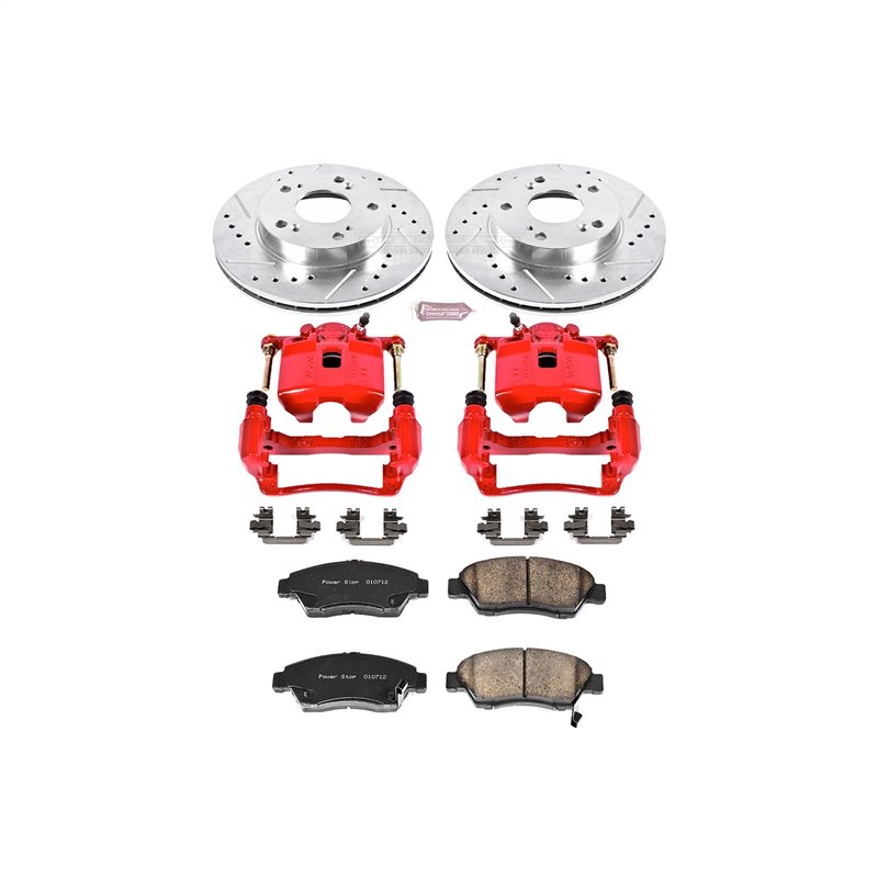 PowerStop | Z23 Evolution Sport Disc Brake Pad/Caliper & Rotor Kit - Front - RSX / Base / Civic SI 2.0L / 1.7L 2002-2006 Powe...