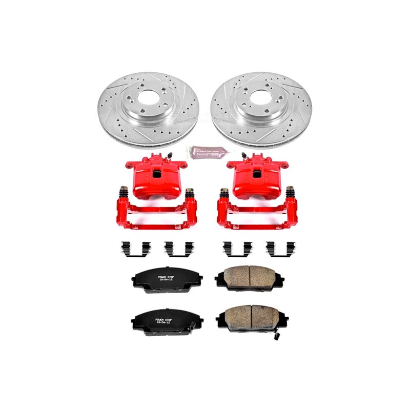 PowerStop | Z23 Evolution Sport Performance Disc Brake Pad/Caliper & Rotor Kit - Front - RSX / Civic 2.0L 2002-2011 PowerStop...