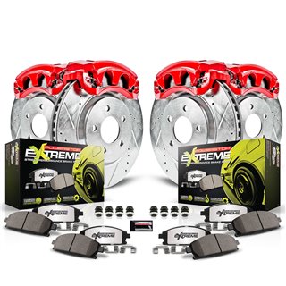PowerStop | Z26 Extreme Street Warrior Brake Pad/Caliper & Rotor Kit - Front & Rear - 300 / Challenger / Charger 2012-2020 Po...