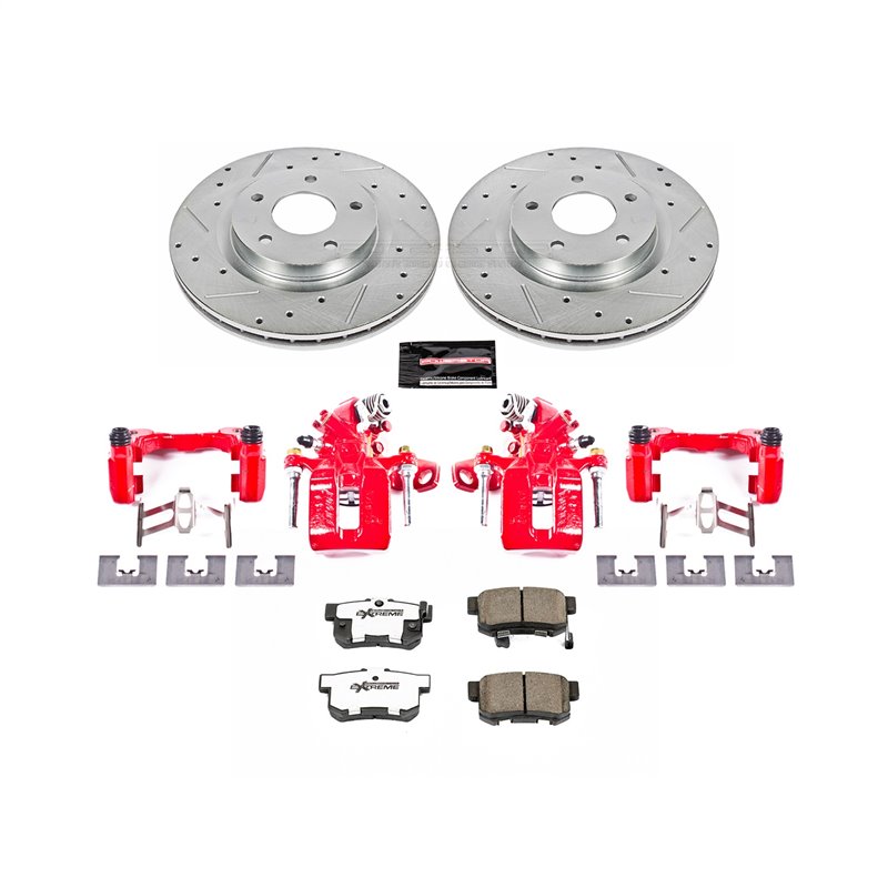 PowerStop | Z26 Extreme Street Warrior Disc Brake Pad/Caliper & Rotor Kit - ILX / Civic EX 2.4L / 1.8L 2015-2018 PowerStop En...