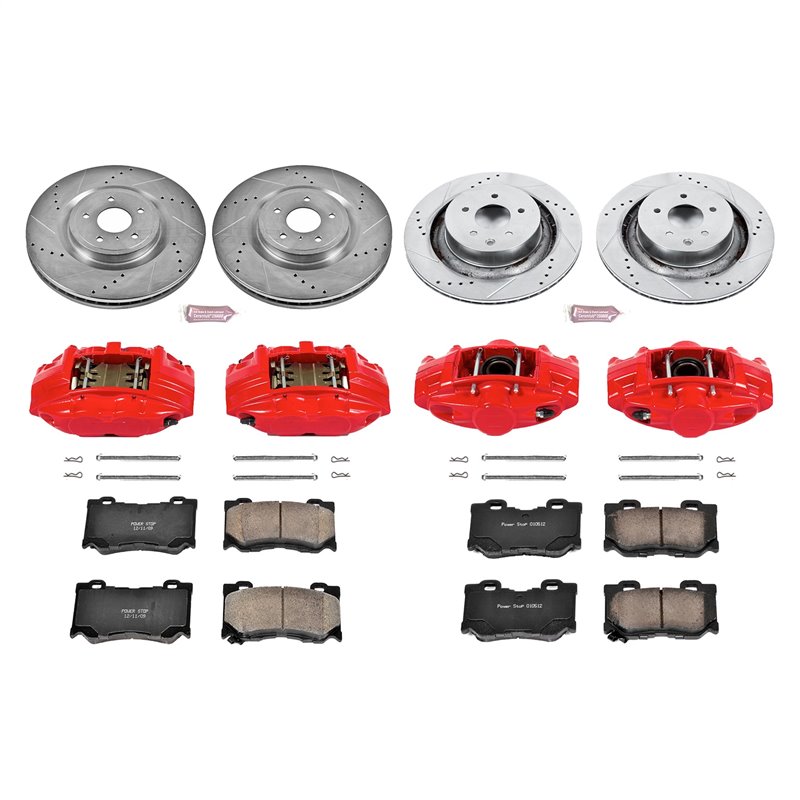 PowerStop | Z23 Evolution Sport Performance Disc Brake Pad/Caliper & Rotor Kit - G37 / Q60 / 370Z 3.7L 2008-2019 PowerStop En...