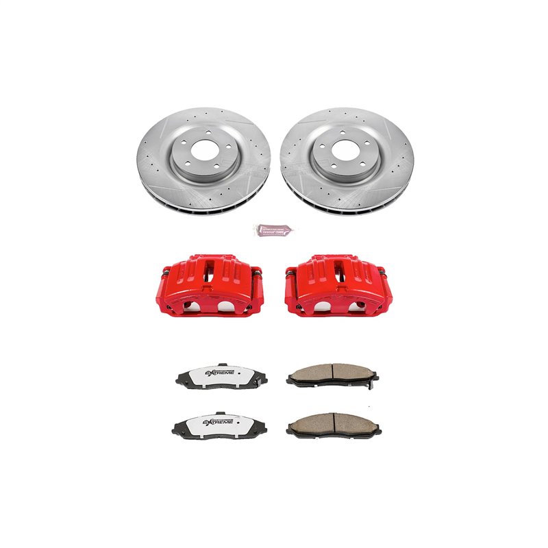 PowerStop | Z26 Extreme Street Warrior Disc Brake Pad/Caliper & Rotor Kit - Corvette 6.0L / 6.2L 2005-2013 PowerStop Ensemble...
