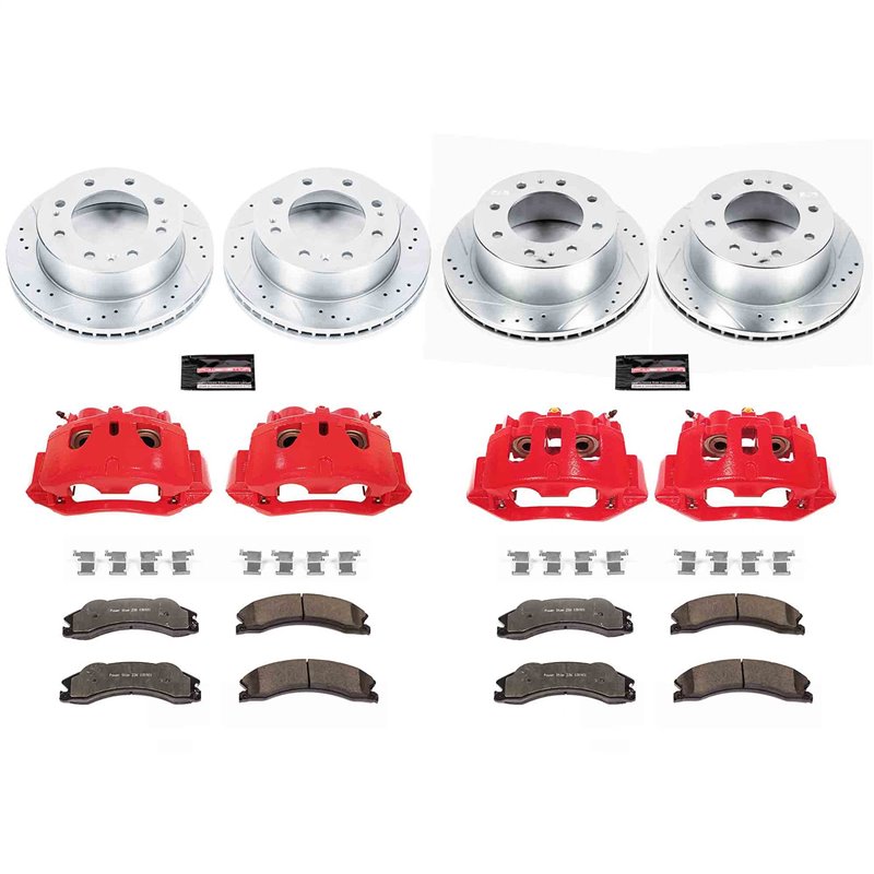 PowerStop | Z36 Extreme Disc Brake Pad/Caliper & Rotor Kit - Front & Rear - Silverado / Sierra 2500 HD / 3500 HD 2011 PowerSt...