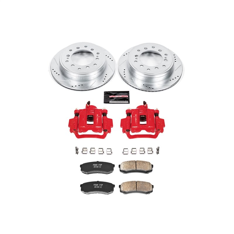 PowerStop | Z23 Evolution Sport Performance Disc Brake Pad/Caliper & Rotor Kit - Rear - GX460 / 4Runner 2010-2021 PowerStop B...