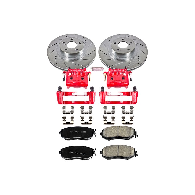 PowerStop | Z23 Evolution Sport Performance Disc Brake Pad/Caliper & Rotor Kit - Front - Subaru 2.0L / 2.5L 2010-2018 PowerSt...