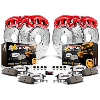 PowerStop | Z36 Extreme Disc Brake Pad/Caliper & Rotor Kit - Front & Rear - Silverado / Sierra 2500 HD / 3500 HD 2012-2019 Po...