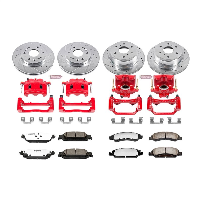 PowerStop | Z36 Extreme Performance Disc Brake Pad/Caliper & Rotor Kit - Front & Rear - Cadillac / Chevrolet / GMC 2014-2020 ...