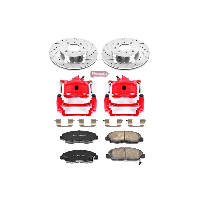 PowerStop | Z23 Evolution Sport Performance Disc Brake Pad/Caliper & Rotor Kit - Civic / Insight 1996-2014 PowerStop Ensemble...