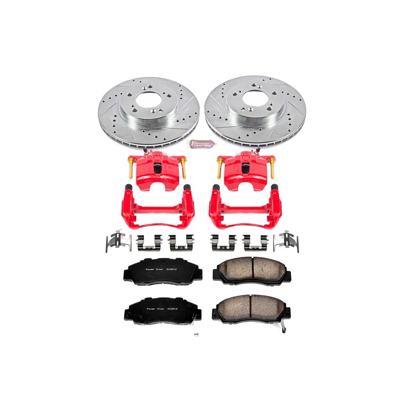 PowerStop | Z23 Evolution Sport Performance Disc Brake Pad/Caliper & Rotor Kit - Integra 1.8L 1997-2001 PowerStop Ensemble de...