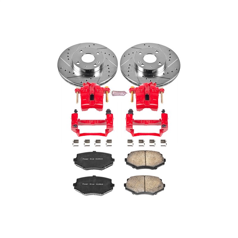 PowerStop | Z23 Evolution Sport Performance Disc Brake Pad/Caliper & Rotor Kit - Mazda MX-5 Miata 1.8L 1994-2002 PowerStop En...