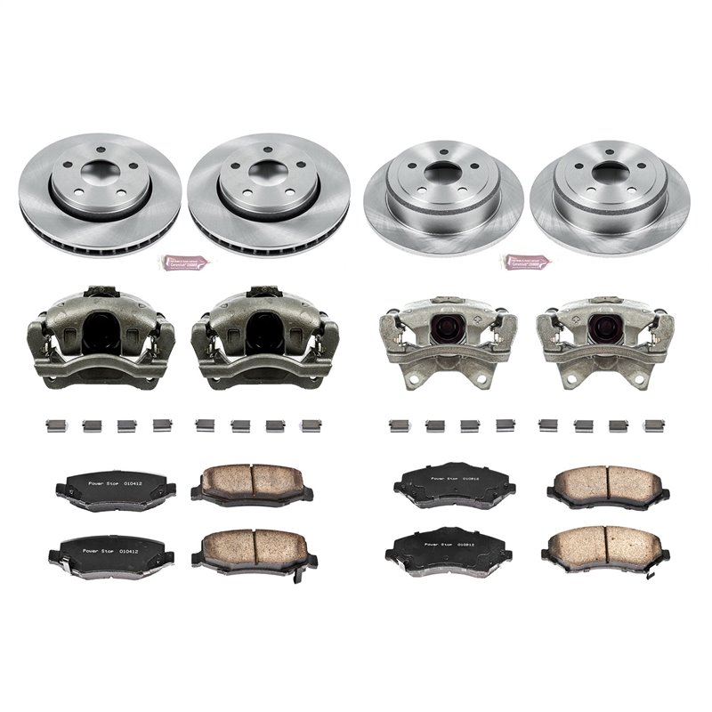 PowerStop | Disc Brake Pad/Caliper & Rotor Kit - Wrangler (JK) 3.8L / 3.6L 2007-2018 PowerStop Ensemble de freins