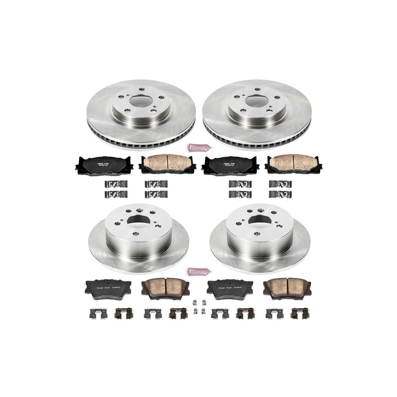 PowerStop | Disc Brake Pad & Rotor Kit - Avalon / Camry 3.5L / 2.4L / 2.5L 2008-2012 PowerStop Ensemble de freins