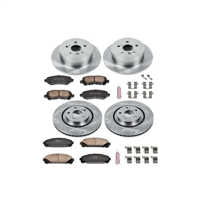 PowerStop | Disc Brake Pad & Rotor Kit - Highlander 2.7L / 3.5L / 3.3L 2008-2013 PowerStop Ensemble de freins